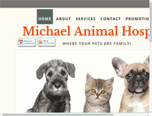 Tablet Screenshot of michaelanimalhospital.com